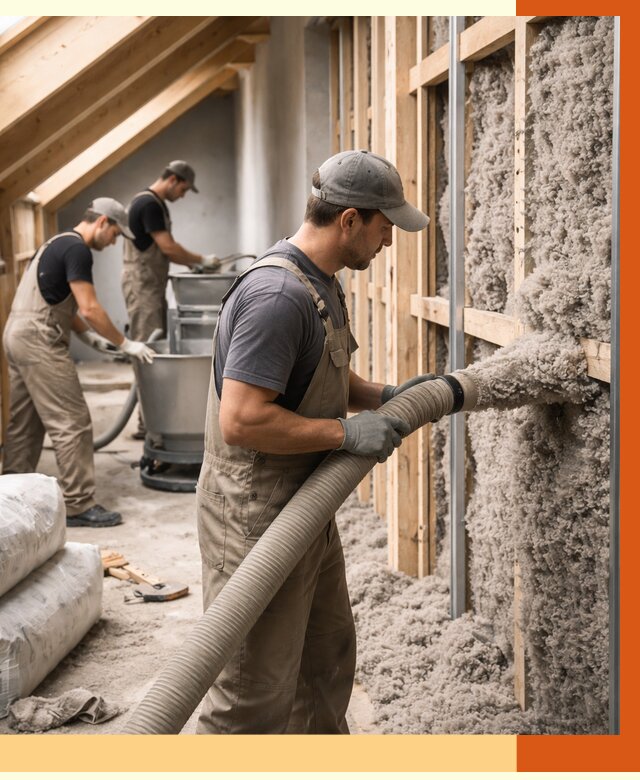 Утепление таунхауса эковатой в Муроме от 2246 руб./м² — монтаж и задувка | ТепломастерМум