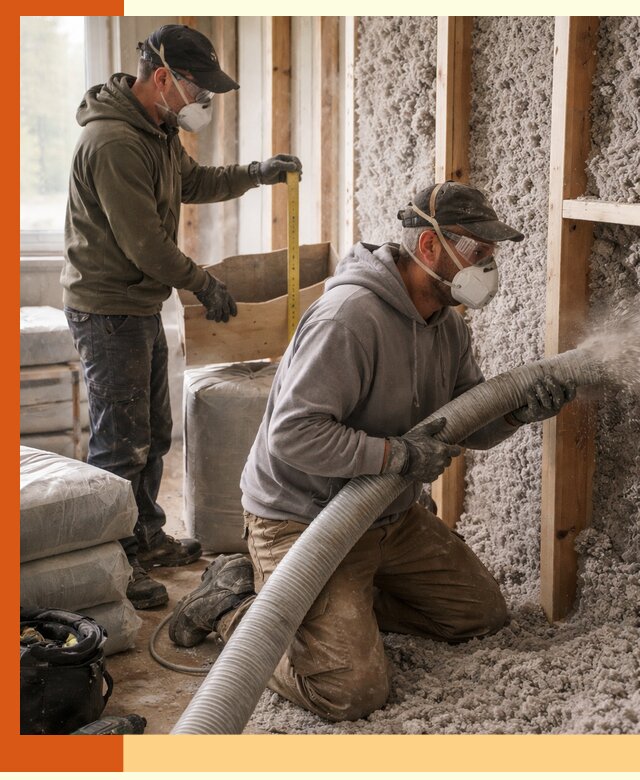 Утепление таунхауса эковатой в Муроме для максимально теплых стен