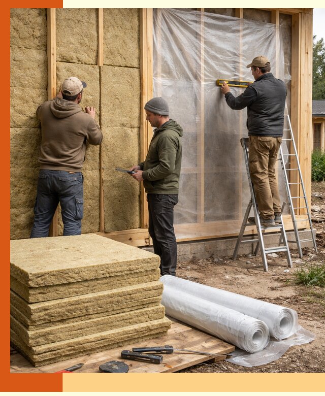 Утепление каркасного дома в Муроме под ключ с гарантией качества