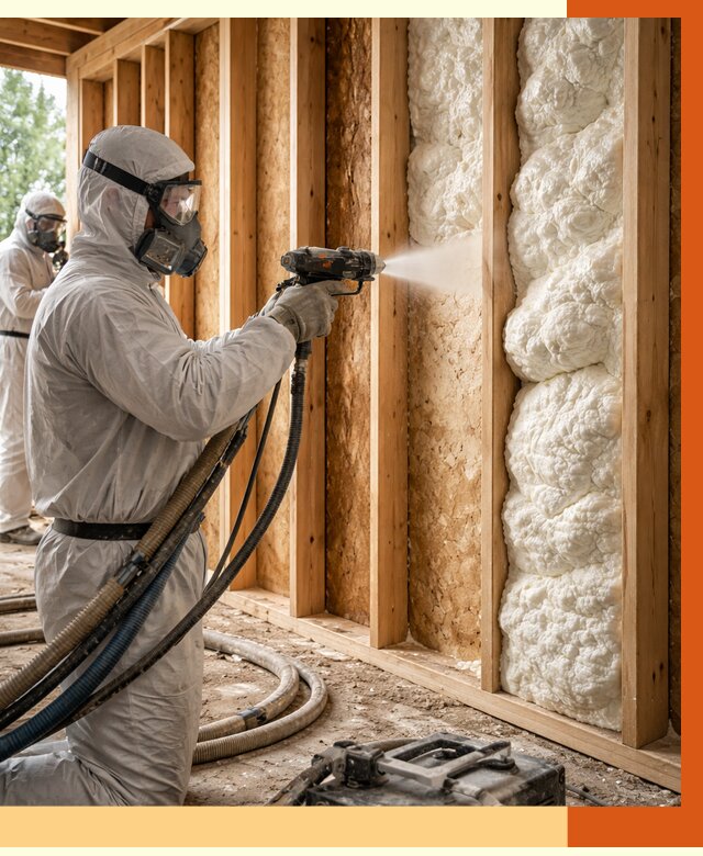 Утепление каркасного дома ППУ в Муроме от 2859 руб./м2 — работа под ключ | ТепломастерМум