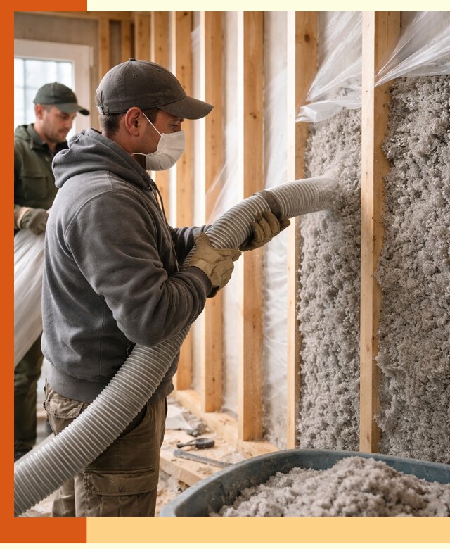 Утепление каркасного дома эковатой в Муроме — качественно и надолго