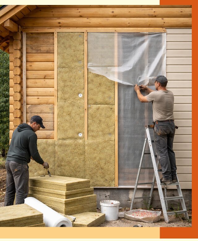 Утепление дома из бруса в Муроме от 3829 руб./м2 — работы под ключ | ТепломастерМум