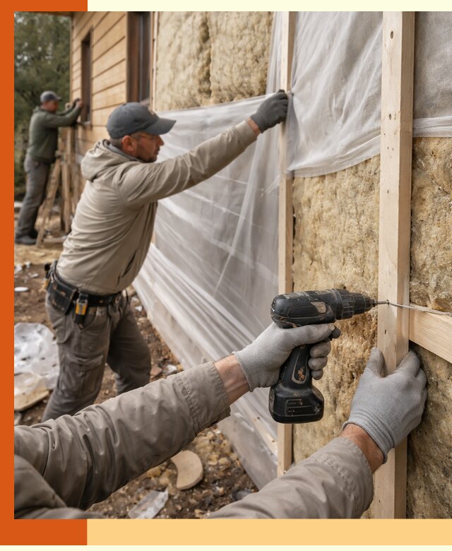 Утепление дома из бруса в Муроме качественно и долговечно