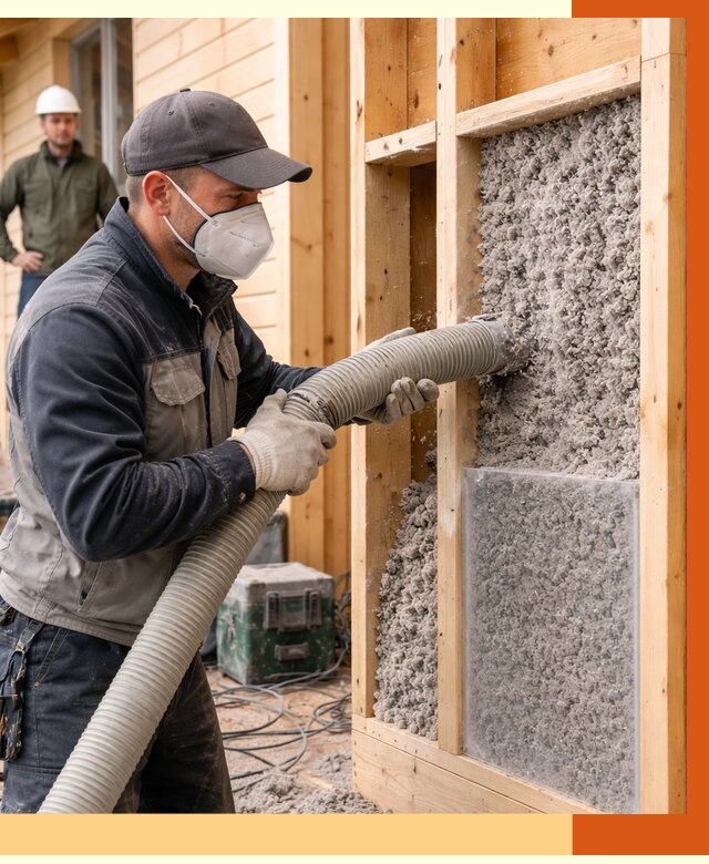 Утепление дома из бруса эковатой в Муроме от 1889 руб/м2 | ТепломастерМум