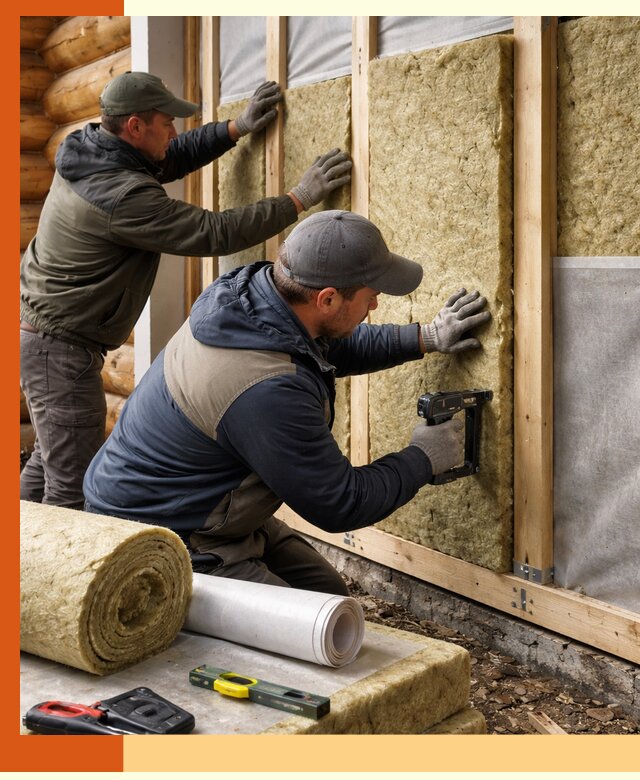 Утепление бревенчатого дома под ключ в Муроме