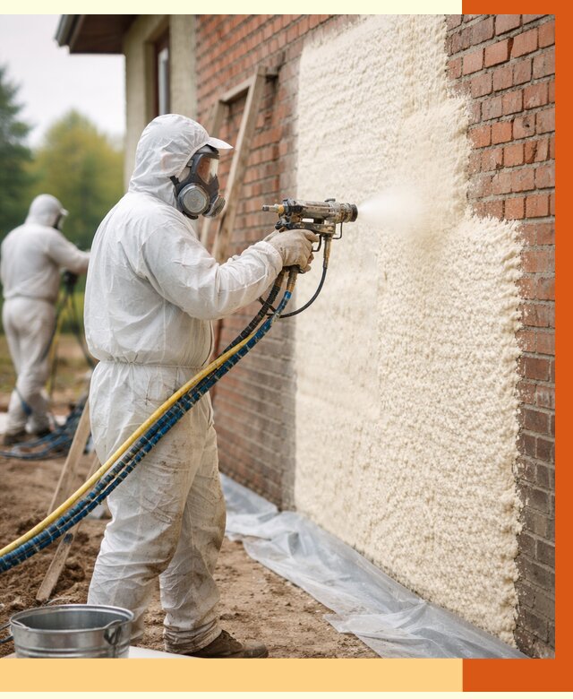 Утепление кирпичного дома ППУ в Муроме под ключ от 6637 руб. | ТепломастерМум