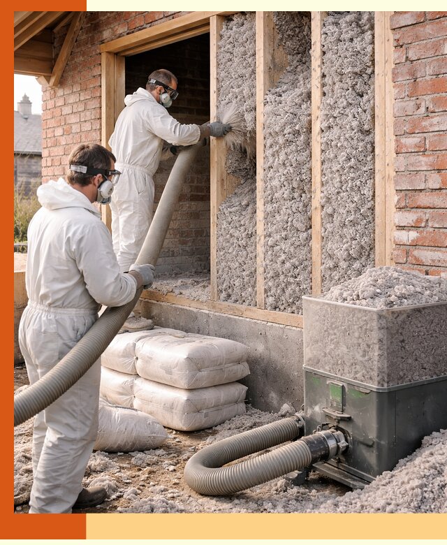 Утепление кирпичного дома эковатой в Муроме