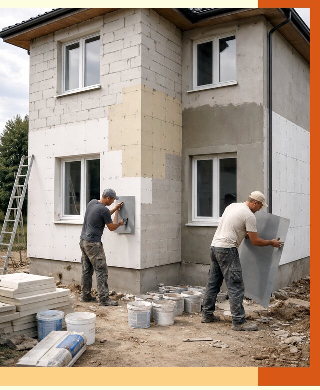 Утепление дома из газобетона в Муроме от 4288 руб./м² — заказать у ТепломастерМум