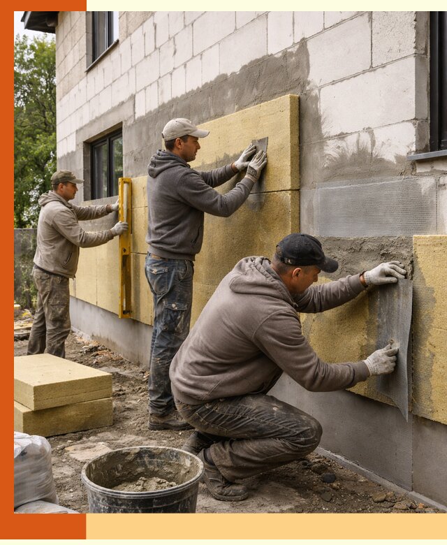 Утепление дома из газобетона в Муроме качественно и долговечно