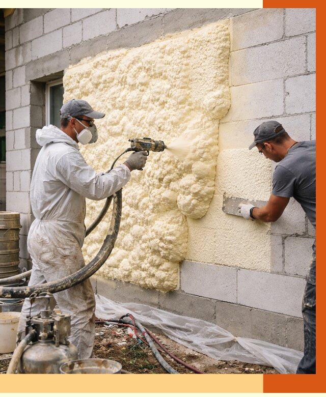 Утепление дома из газобетона ППУ в Муроме от 4901 руб./м² под ключ | ТепломастерМум