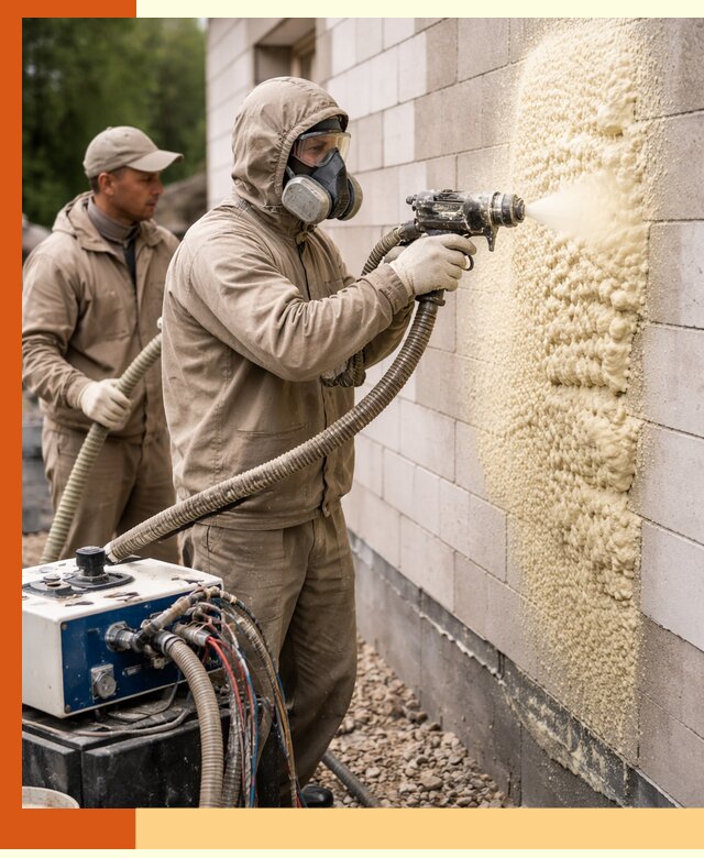 Утепление дома из газобетона ППУ в Муроме — надежная теплоизоляция