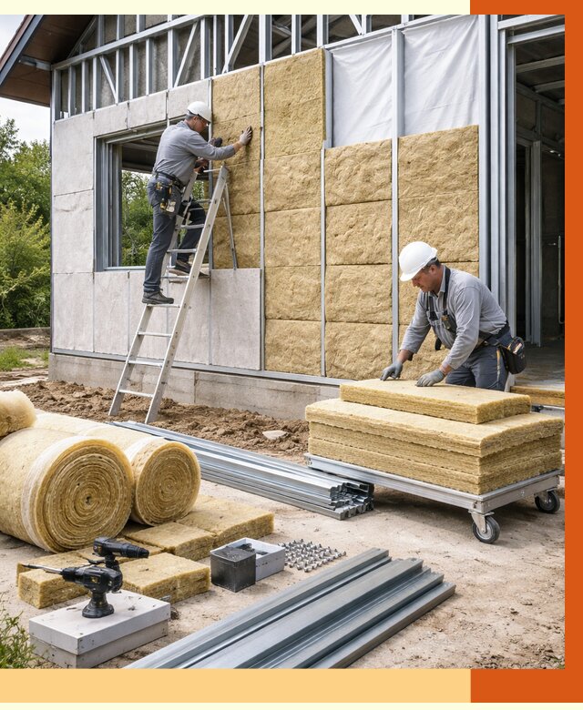 Утепление дома из ЛСТК в Муроме от 5309 руб./м² — профессионально | ТепломастерМум