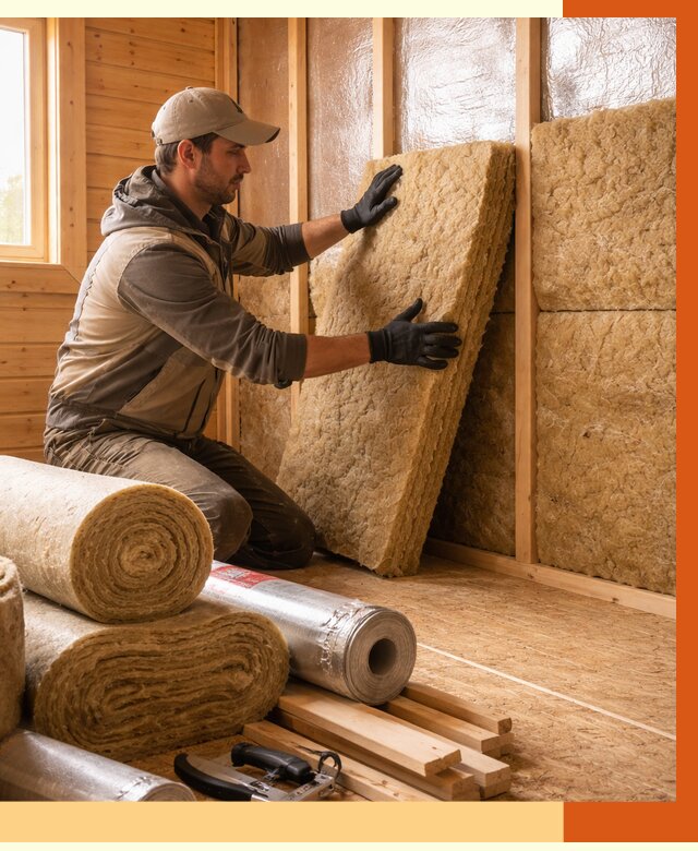 Утепление бани в Муроме под ключ от 4595 руб./м2 — утеплить потолок, пол и стены | ТепломастерМум