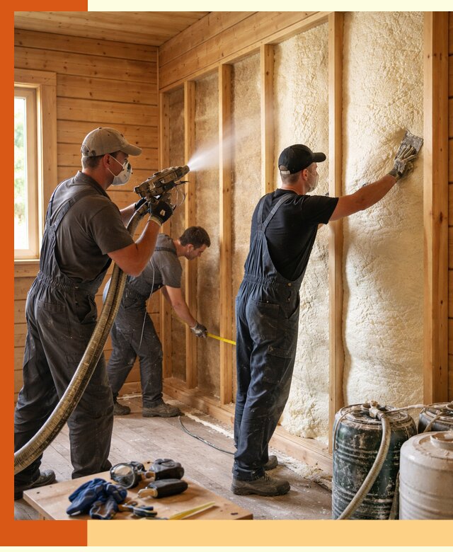 Утепление бани пенополиуретаном (ППУ) в Муроме