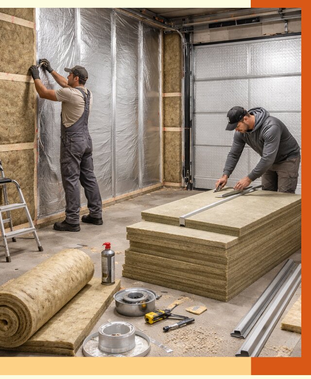 Утепление гаража в Муроме от 4595 руб/м2 — комплексное утепление ворот и стен | ТепломастерМум