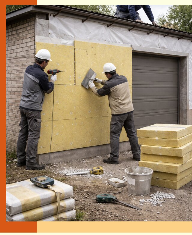 Утепление гаража снаружи в Муроме качественно и надёжно