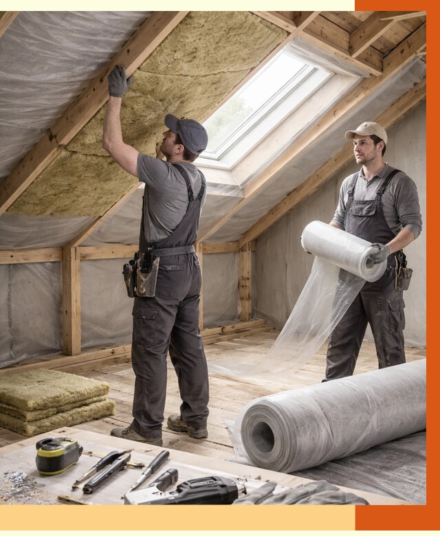 Утепление крыши изнутри мансарды в Муроме от 4288 руб./м² | ТепломастерМум