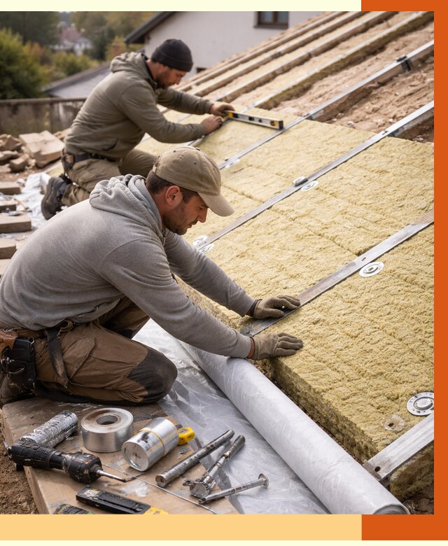 Утепление крыши снаружи в Муроме под ключ от 1225 руб./м2 | ТепломастерМум