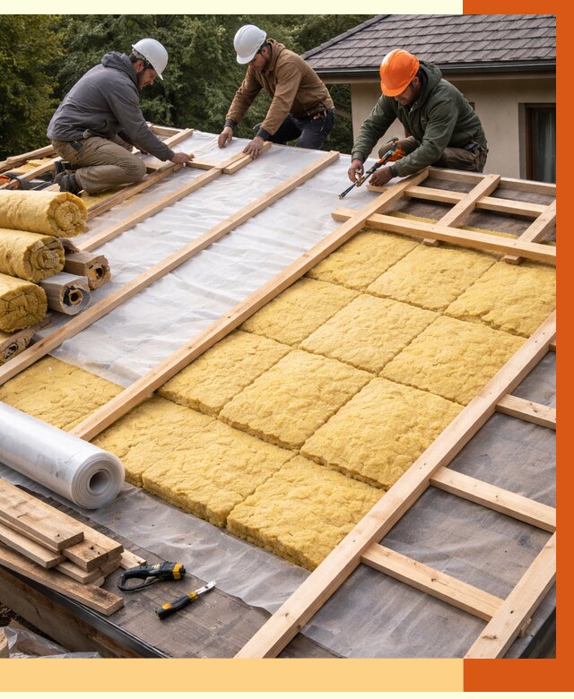 Утепление скатной крыши в Муроме от 1276 руб./м2 под ключ | ТепломастерМум