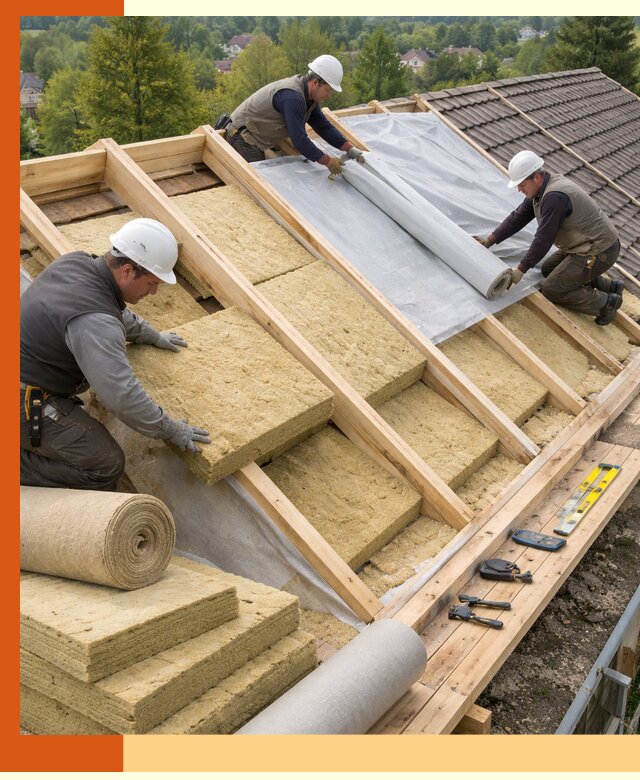 Утепление скатной крыши в Муроме качественно и надёжно