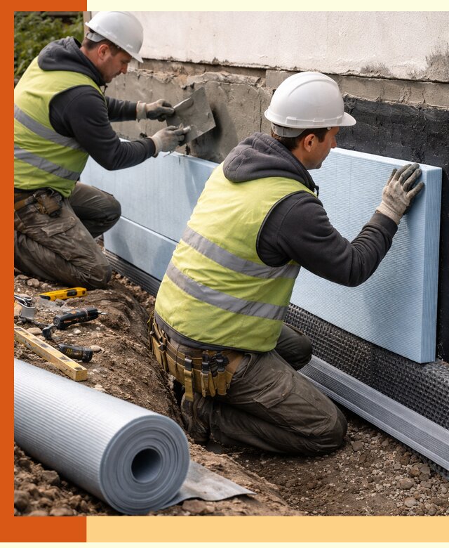 Утепление фундамента снаружи в Муроме — профессиональная теплоизоляция