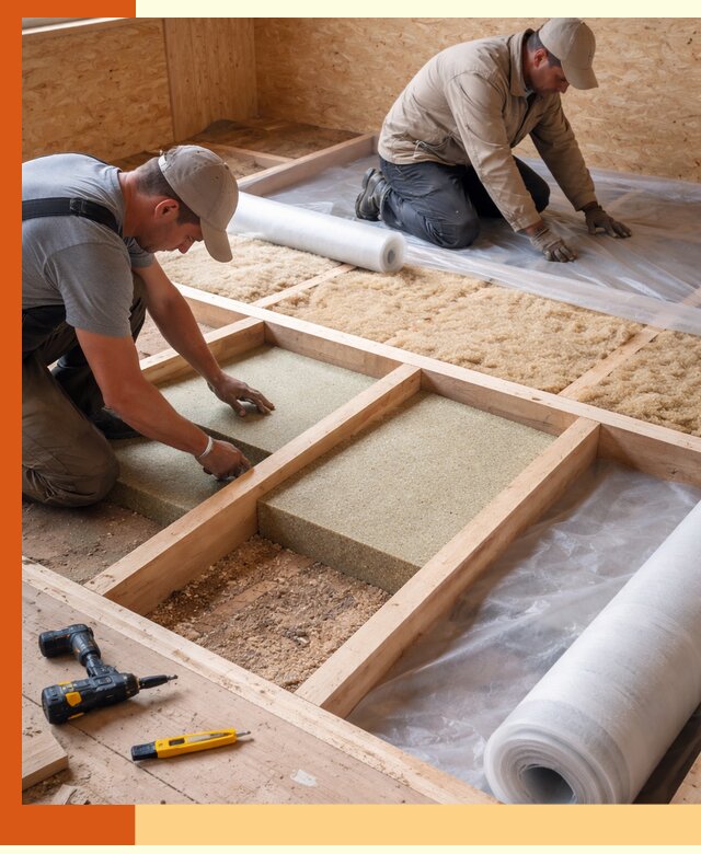 Профессиональное утепление деревянного пола в Муроме