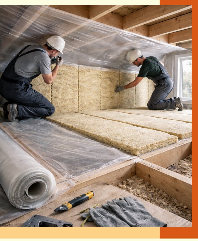 Утепление перекрытий в Муроме от 2910 руб/м2 — утепление межэтажных и чердачных | ТепломастерМум