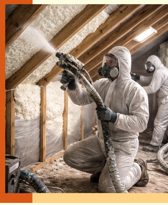 Утепление чердака пенополиуретаном (ППУ) в Муроме