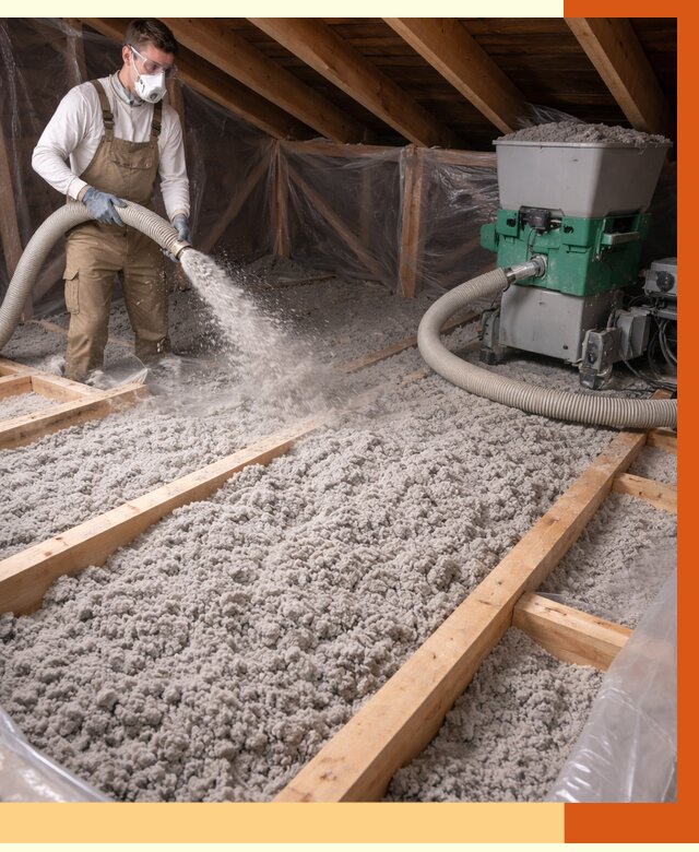 Утепление чердака эковатой в Муроме от 1480 руб/м2 — заказать у ТепломастерМум