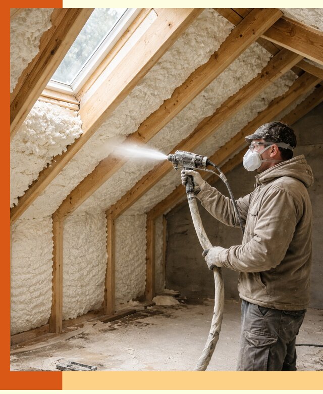 Утепление мансарды ППУ в Муроме быстро и надежно