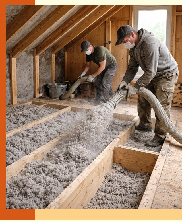 Утепление мансарды эковатой в Муроме с гарантией качества