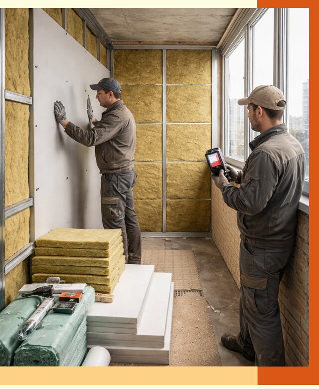 Утепление балкона в Муре от 4595 руб. под ключ | ТепломастерМум