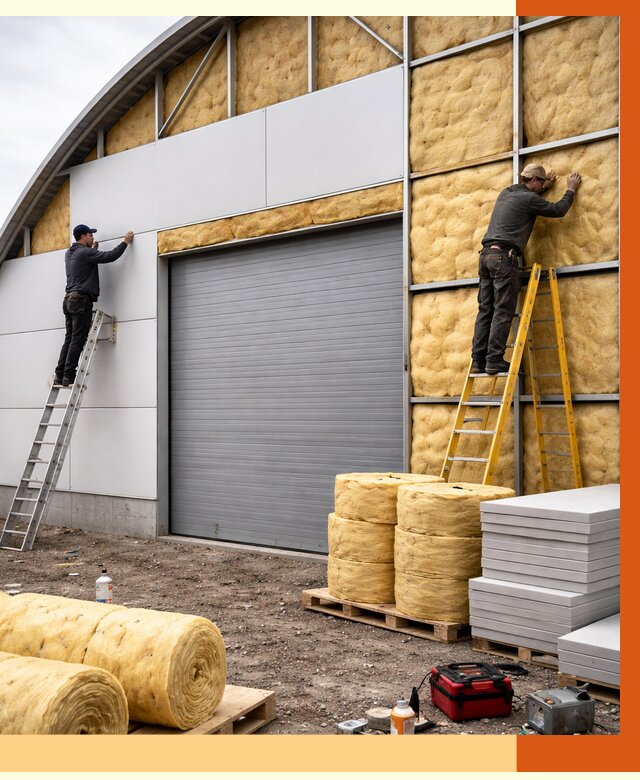 Утепление ангара пенополиуретаном в Муроме от 7351 руб./м² — комплекс от ТепломастерМум