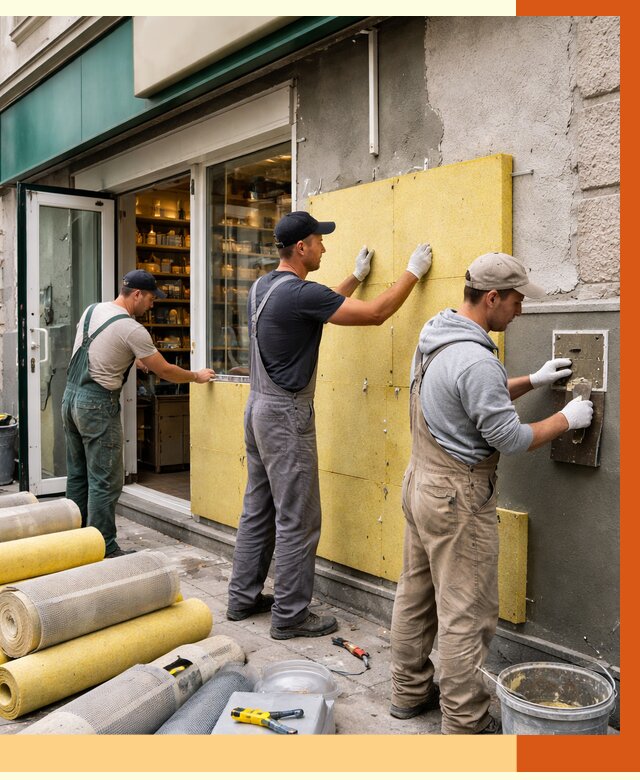 Утепление магазина в Муроме от 4595 руб/м2 — цена, стены и снаружи | ТепломастерМум