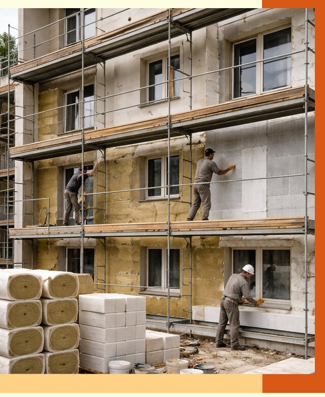 Утепление гостиницы в Муроме от 7351 руб./м2 — комплексно, ППУ, под ключ | ТепломастерМум