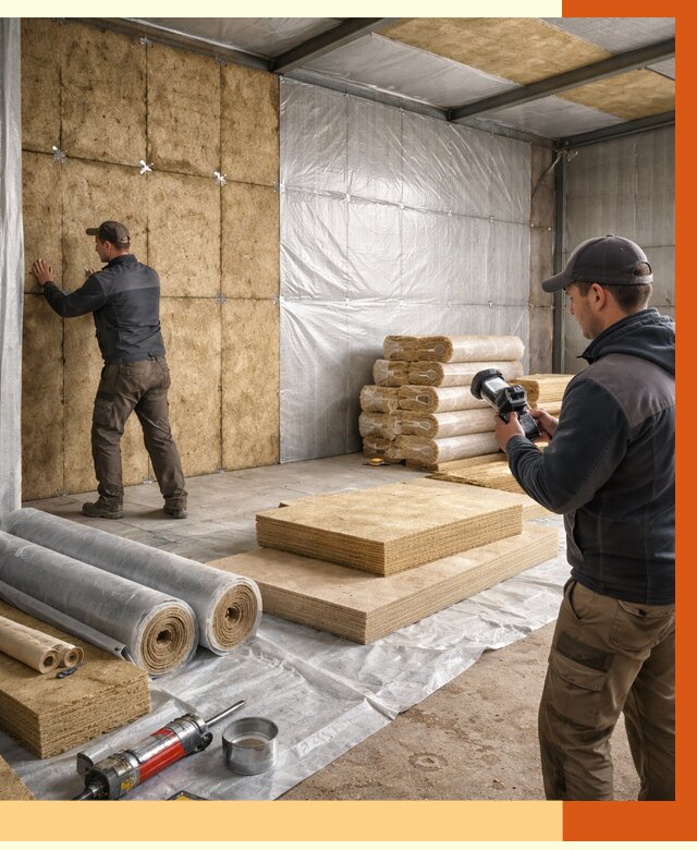 Утепление теплого склада в Муроме под ключ от 11742 руб/м² | ТепломастерМум