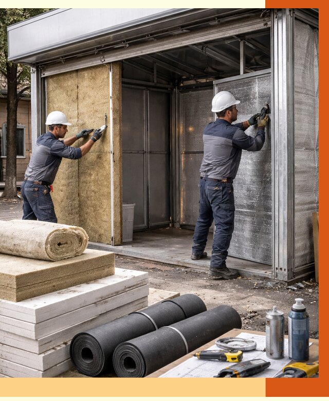 Утепление павильона шаурма в Муроме под ключ от 1225 руб. за м² | ТепломастерМум