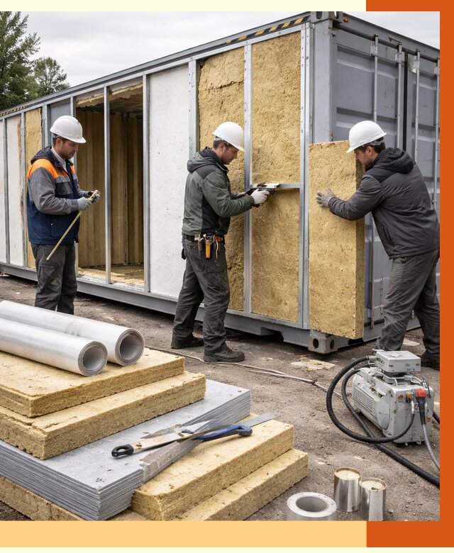 Утепление морского контейнера в Муроме от 3829 руб. под ключ | ТепломастерМум