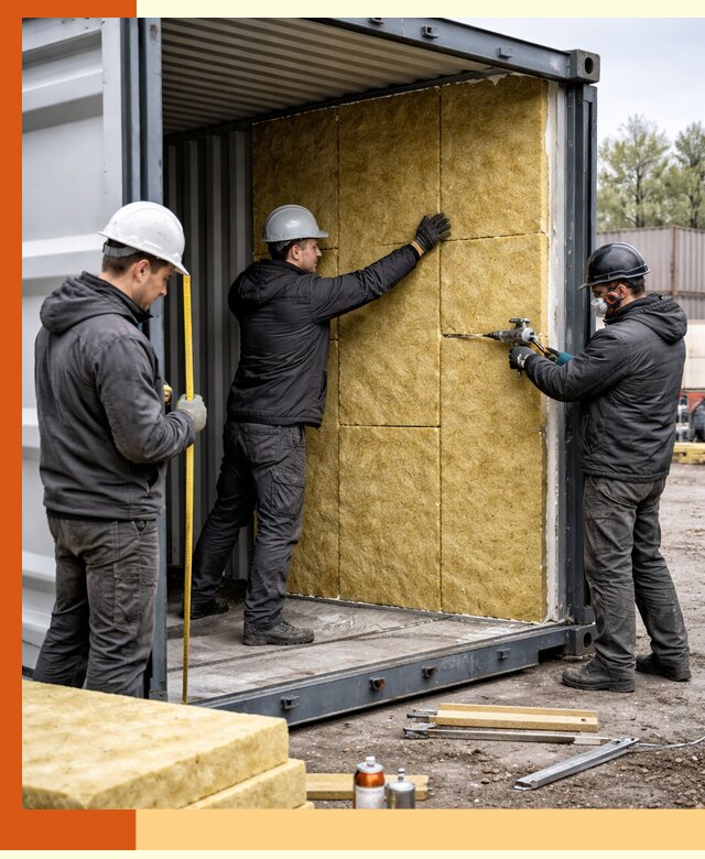Утепление морского контейнера в Муроме: надежная теплоизоляция и защита