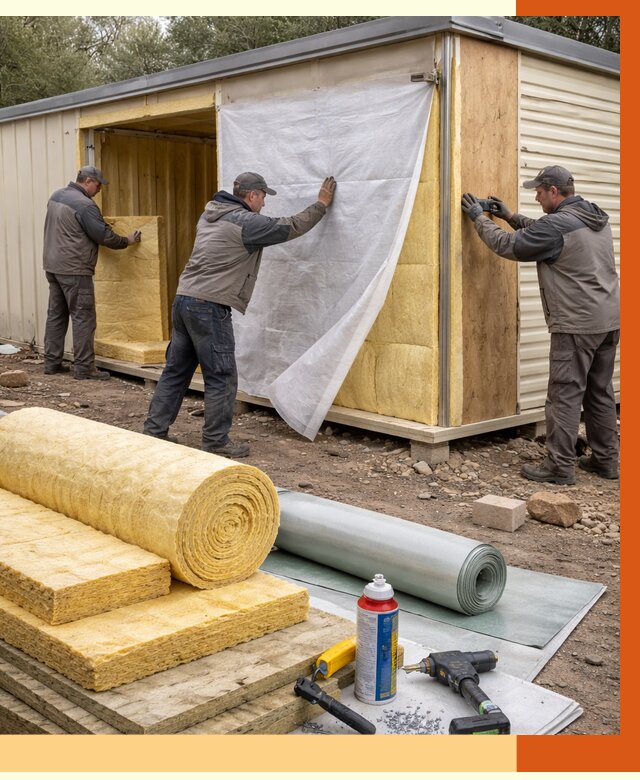 Утепление строительной бытовки в Муроме от 12763 руб. под ключ | ТепломастерМум