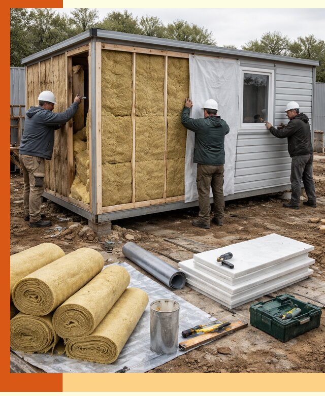 Утепление строительной бытовки под ключ в Муроме для любых условий
