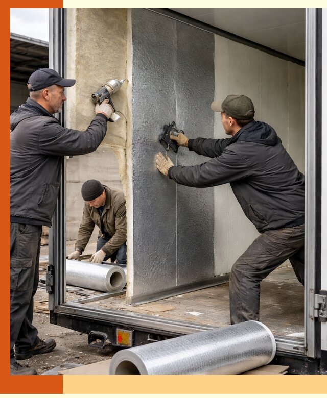 Утепление холодильного кузова в Муроме — монтаж и теплоизоляция