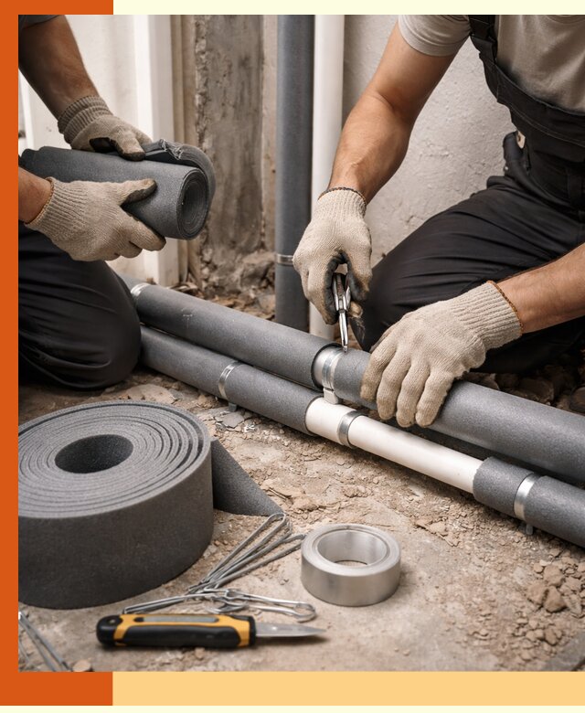 Утепление труб водоснабжения в Муроме — монтаж и защита сети