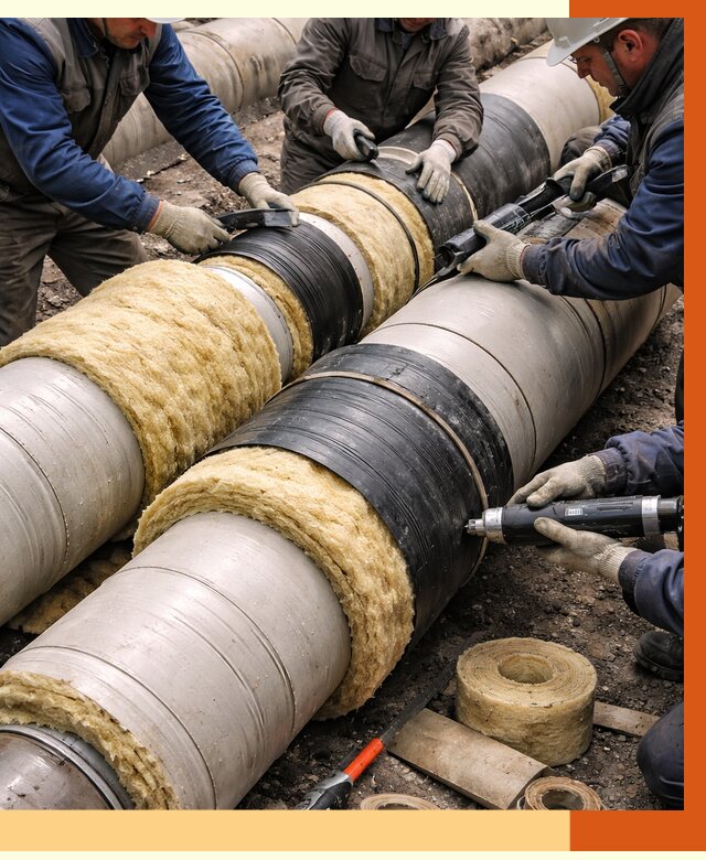 Утепление трубопровода в Муроме под ключ от 1889 руб. — надежно и выгодно | ТепломастерМум