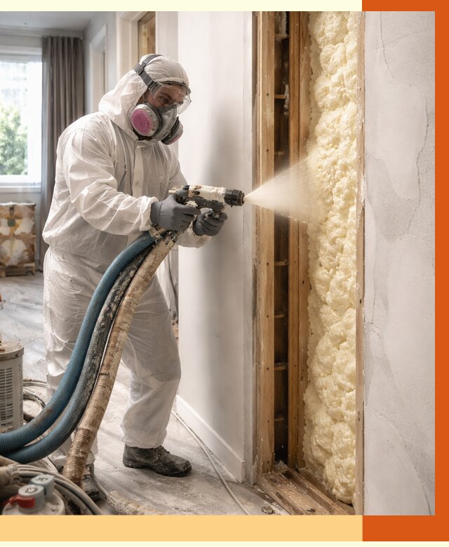 Межстеновое утепление ППУ в Муроме от 2808 руб/м2 — межстенное утепление под ключ | ТепломастерМум