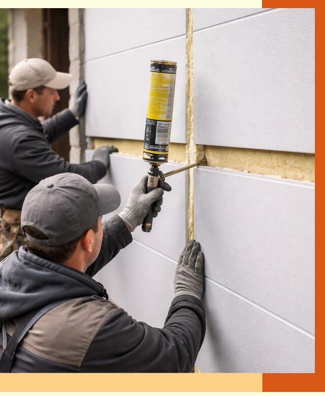 Утепление сэндвич панелей ППУ в Муроме от 4288 руб. за м2 | ТепломастерМум