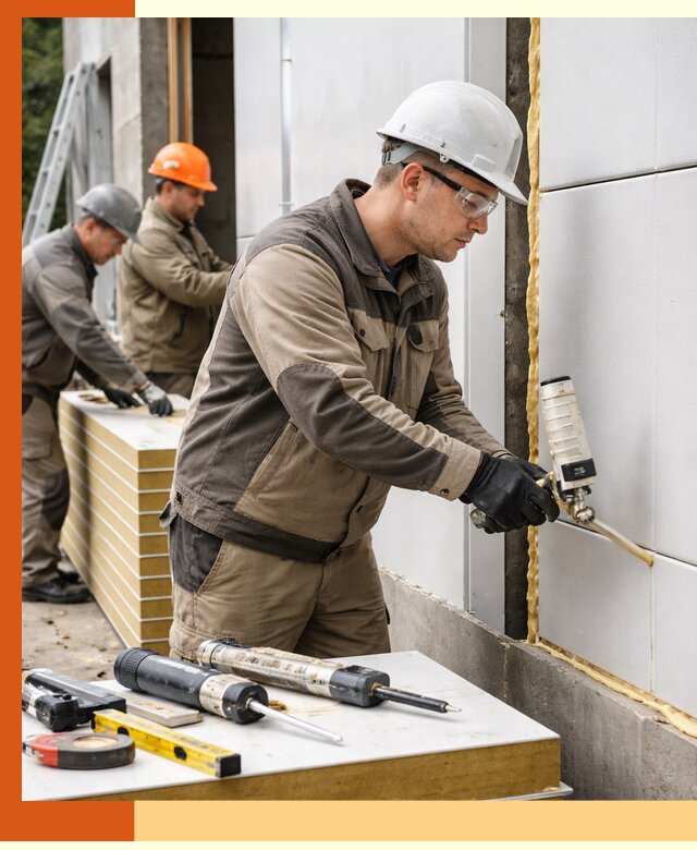 Утепление сэндвич-панелей пенополиуретаном в Муроме