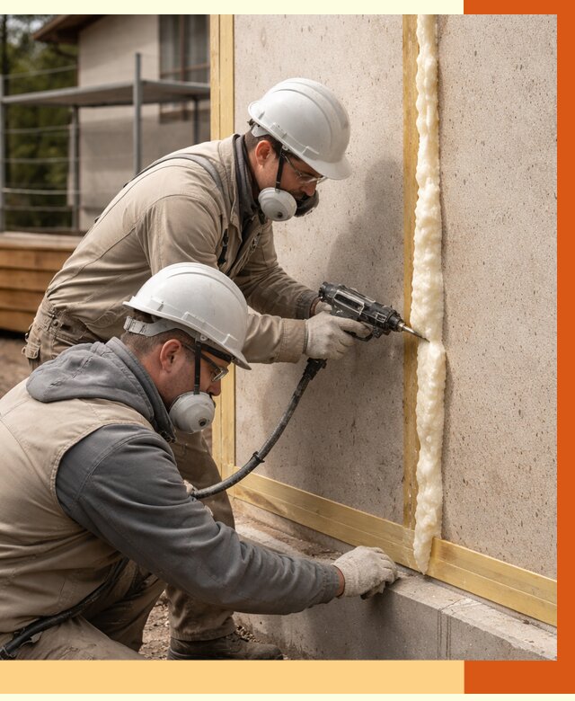 Утепление сип панелей ППУ в Муроме от 4901 руб. под ключ | ТепломастерМум