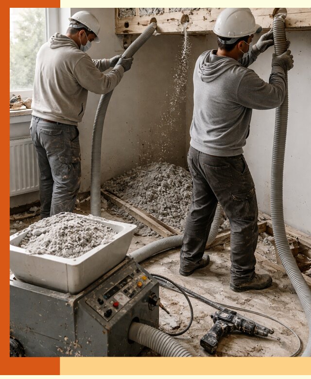 Заполнение пустот перекрытий пеной и наполнителями в Муроме