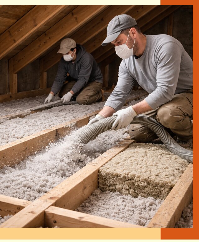 Заполнение полостей чердачного перекрытия в Муроме от 4595 руб. | ТепломастерМум